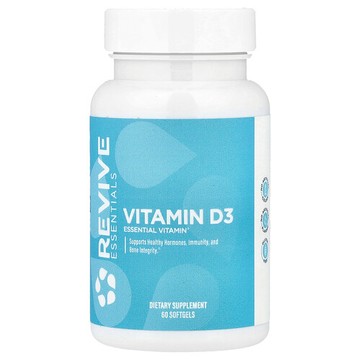 Revive, 維生素 D3，125 微克，60 粒素食膠囊
