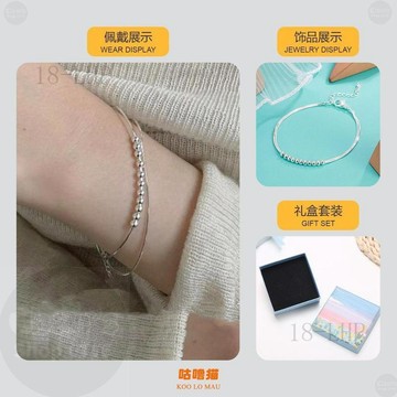 桃園出貨💯韓版雙層蛇骨鏈圓珠項鏈女時尚極簡風小衆高級頸鏈鎖骨鏈長項鏈吊墜鎖骨鏈閨蜜生日禮物 情人節禮物送女友 KH