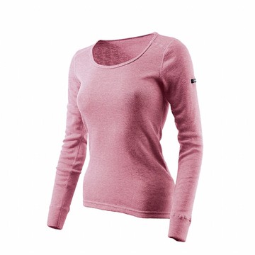 Route8八號公路 女 WARM U領抗菌保暖衣(粉紅麻花)(RE821302-2217)(1880)