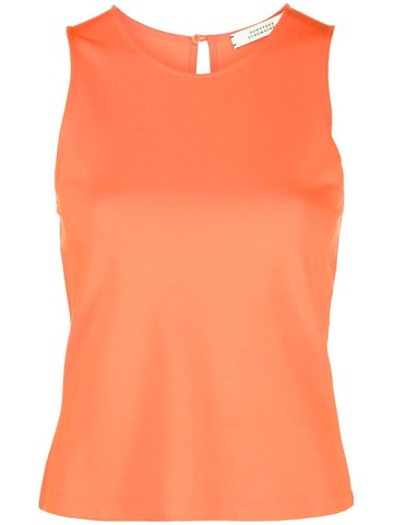 Dorothee Schumacher - sleeveless vest top - women - Viscose/Polyamide/Elastane/Polyester - 1 - Orange