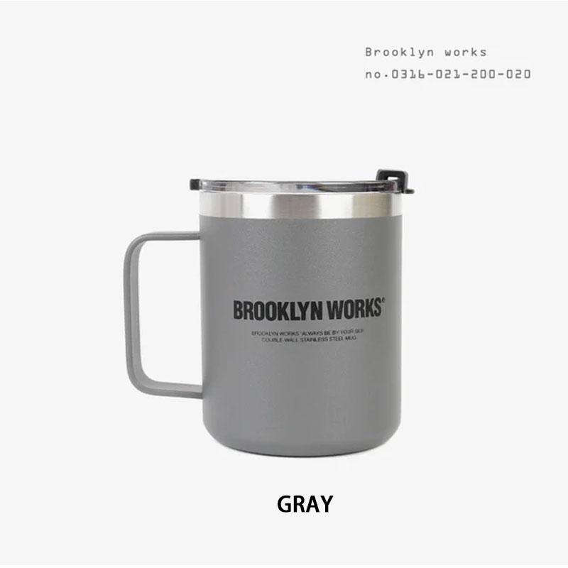 BROOKLYNWORKS ブルックリンワークス CUP W ダブルマグカップ Mサイズ 保温 保冷 おしゃれ ステンレスマグカップ シェラカップ コーヒカップ