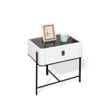 AS -萊斯特白色床頭櫃-50x38.5x51cm