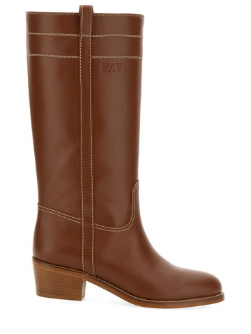 fay leather boot
