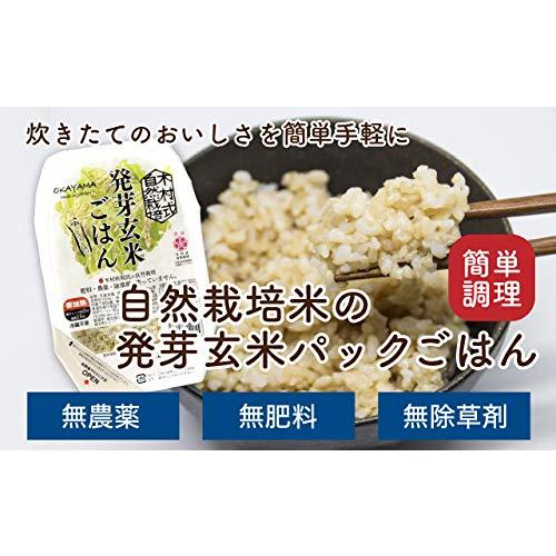 自然栽培 発芽玄米 パックご飯 80パック 朝日米 農薬不使用 除草剤不使用 肥料不使用の玄米100%使用