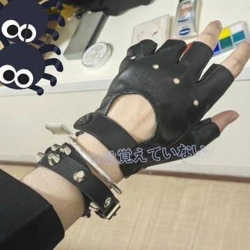 【台灣有貨】 朋克哥特手套高顏值辣妹百搭新款cos手袖y2k半指皮鏤空手套地蕾系