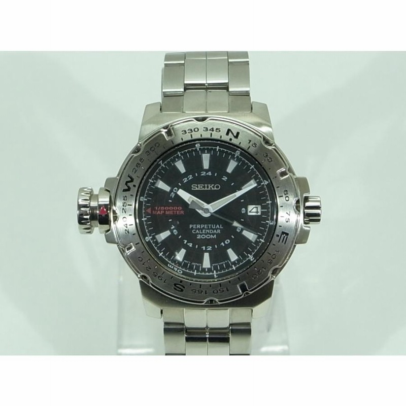 美品【セイコー】 8F56-00L0 パーペチュアルカレンダー GMT QZ メンズ腕時計 | LINEブランドカタログ