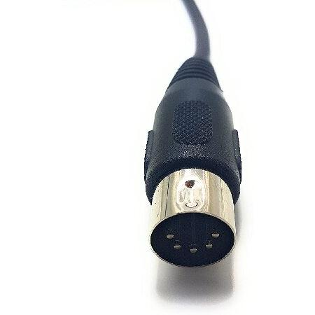 MIDI Cable with Pin DIN Plugs Feet Black