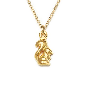 Dogeared 美國品牌Reminder金色許願項鍊-松鼠