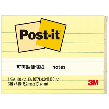 3M 橫格便條紙3x4  657L