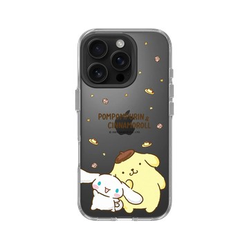 iPhone 16 Pro Clear 透明 - 三麗鷗-布丁狗＆大耳狗綜合圖 Mix Characters - 食物系列-甜點世界