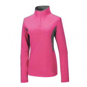 【【蘋果戶外】】山林 31P32-33 桃紅 女 透氣排汗長袖上衣 半門襟 吸濕排汗衣 防曬 抗UV 彈性 春夏 Mountneer