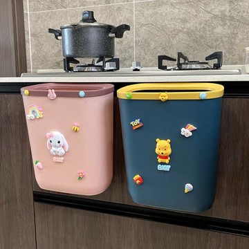 創意卡通廚房垃圾桶掛式家用懸掛櫥柜門分類廚余專用壁掛收納紙簍