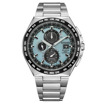 送禮首選★CITIZEN 星辰 鈦金屬電波藍面光動能腕錶AT8238-84M 推薦 禮物 附提袋 線上購買享_實體門市同步服務