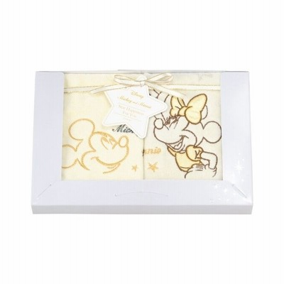 ミッキー ミニー ウォッシュタオル 2枚セット Box付き ディズニー タオル ギフトセット キャラクター 通販 Lineポイント最大get Lineショッピング