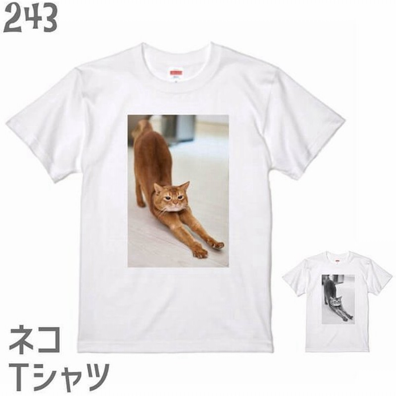 ネコ Tシャツ フォトt 伸び 猫 ネコ好き 雑貨 デザイン イラスト かわいい グッズ 白猫 黒猫 三毛猫 ブチ 茶トラ サビ サバ ミケ シロ クロネコ 通販 Lineポイント最大0 5 Get Lineショッピング