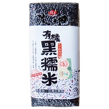 池上多力米 大地有機黑糯糙米  台東縣池上鄉產  富含天然花青素及膳食纖維  1.5kg  1包
