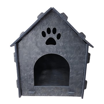 上手家居 貓窩/狗窩 房子型 45 x 41 x 53cm 寵物屋 組裝方便 耐抓耐磨  1個  深灰色