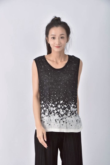 (XS（含）以下) keraia棉質無袖黑色上衣