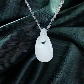 冰種翡翠秤心如意項鍊 | 天然緬甸翡翠A貨 | 送禮