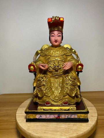 臺版精品木雕造像，媽祖娘娘，天上圣母，砂金工藝，做工精致講究