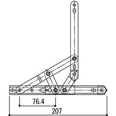 6バーヒンジ(HH-U-0066) たてすべり出し窓 縦すべり出し窓 縦すべり窓