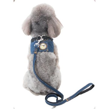 背心式狗狗牛仔牽引繩寵物牽引帶遛狗繩子狗鏈子泰迪比熊犬胸背帶