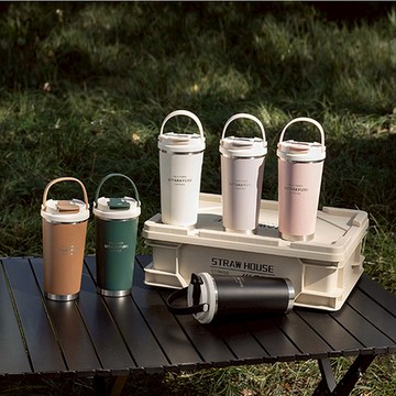 APEX｜ 手提式森旅咖啡杯 560ml(隨行手提杯 保溫保冰 雙飲口吸管保溫杯 )