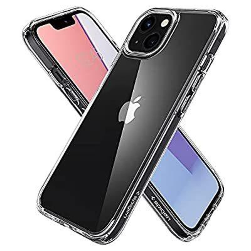 Spigen iPhone13 用 ケース 全透明 TPU バンパーケース 2重構造 米軍