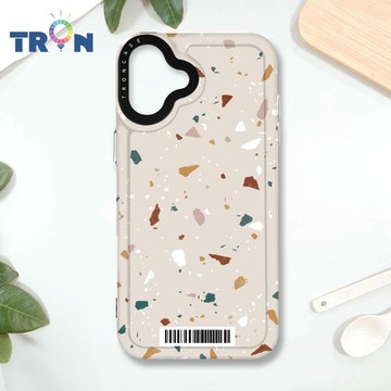 TRON IPHONE 16 PLUS 彩色幾何小磨石子B款 防摔 MAGSAFE 磁吸 太空載具殼 透黑 手機殼