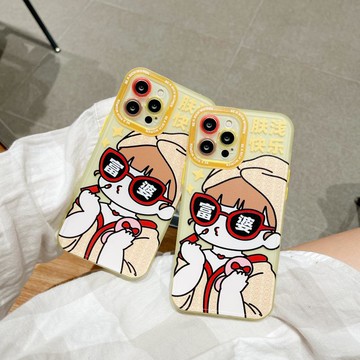 搞怪卡通口紅富婆天使眼蘋果12PRO手機殼全包軟8Plus精孔攝像頭iPhonexs閨蜜11ProMax硅膠防摔XR保護套13新款