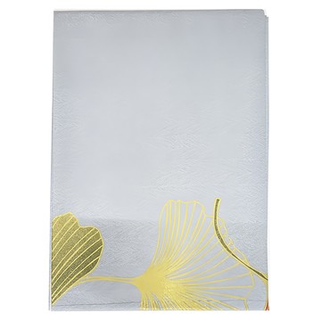 清新現代風撞色銀杏葉桌巾 防水防油 多種安全認證  220 x 140cm  質感灰  1個