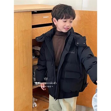 波拉bora韓國童裝兒童羽絨服2025新款男童冬裝白鴨絨外套中大童