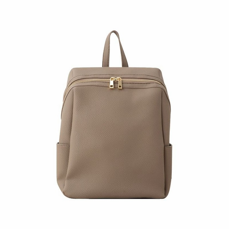 クリームドット 便利な背面ファスナー付き デイリーリュック レディース グレージュ ワンサイズ Cream Dot 通販 Lineポイント最大2 0 Get Lineショッピング