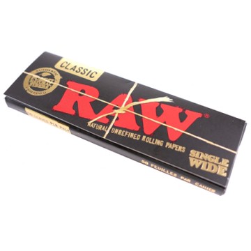 RAW 西班牙進口-BLACK SINGLE WIDE-未漂白天然捲煙紙*5包