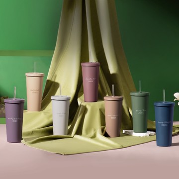 【Oolab】710ml 小莊園系列 陶瓷易潔層吸管杯