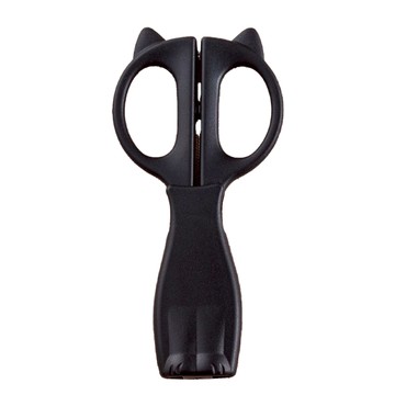 KAI 貝印 貓咪時髦眉毛剪 附蓋 HC-2201 24g  黑色  1支