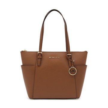 Michael Michael Kors - Brown Leather Jet Tote Bag
