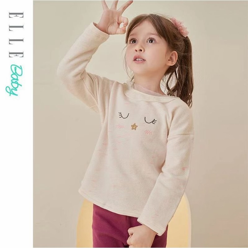 送料無料 Elle Baby 新品子供服 ロンt キッズ 女の子 子供服 ガールズデザイン 長袖 丸い襟 トップス プリント Tシャツ ファッション ジュニア 通販 Lineポイント最大0 5 Get Lineショッピング