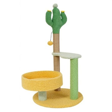 仙人掌小型貓跳台  1個  混色