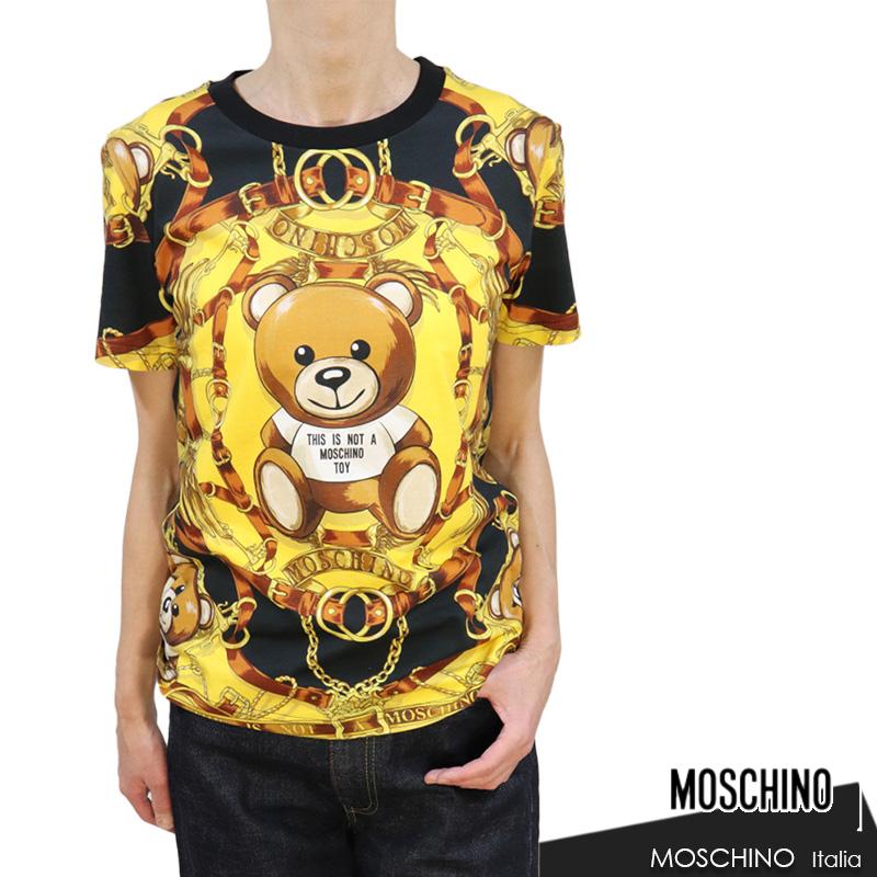 MOSCHINO モスキーノ Tシャツ クマ 長そで 綿 コットン クルーネック ...