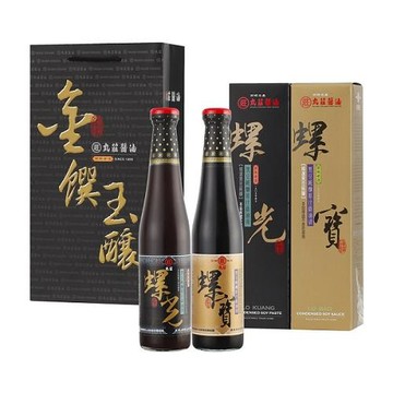 丸莊醬油 金饌玉釀禮盒(螺光蔭油膏+螺寶蔭油清)(420ML*2入/盒)*6入組