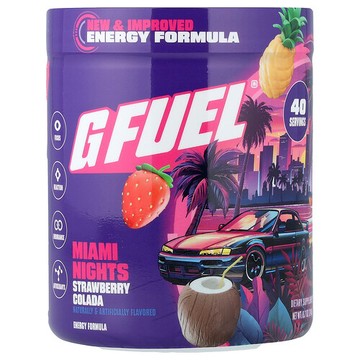 G FUEL, 能量配方，邁阿密之夜，草莓可樂達味，8.7 盎司（248 克）