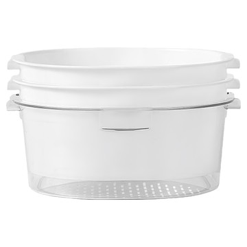 上手家居 疊加洗菜籃/瀝水盆 三層 白色 廚房收納好幫手  1個  23 x 22 x 14cm