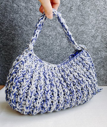 韓版花生包-閃亮銀絲款-M