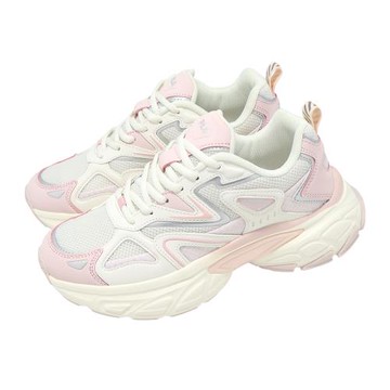 Fila 休閒鞋 Glacier 女鞋 米白 粉 復古 老爹鞋 5C933Z155