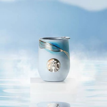 星巴克杯子丹青墨染款隨行杯 高顏值辦公家用便攜隨行喝水杯