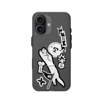 iPhone 17 Clear (相機按鈕) 酷墨灰 - Abei - Mask Fam貼紙大集合