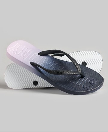 Superdry Women's Women's Code Dip Dye Flip Flops Navy / Navy/Lilac Dip Dye - Size: L