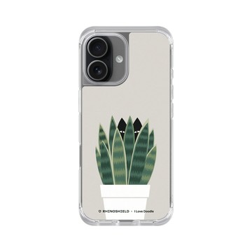 iPhone 17 ClearX (MagSafe 兼容) 晶透白 - ilovedoodle (Lim Heng Swee) - Cat and Plant - 貓迷藏