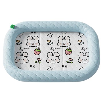 Kyhome 涼感冰絲寵物窩/寵物冰墊/寵物涼席睡墊/透氣涼墊/貓窩/狗窩  兔子  1個  L(60 x 45cm)